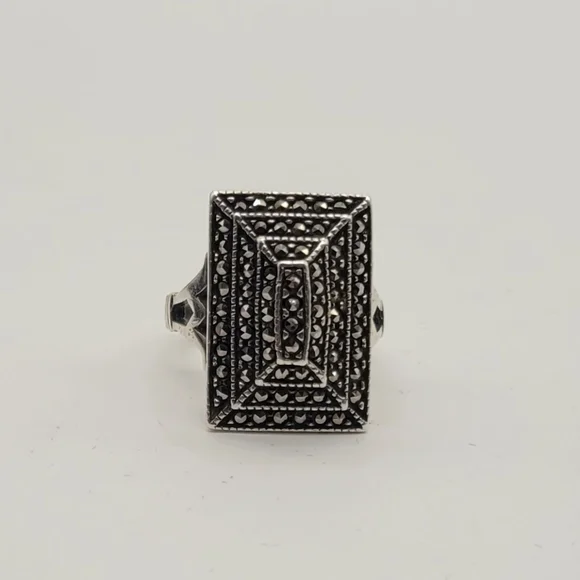 Judith Jack Sterling Silver Marcasite Ring, Size 6.5​​​